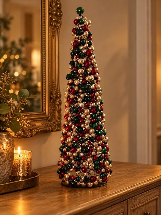 Decorative ornament - red, green & gold - Germany - Luxury Christmas tree sculpture