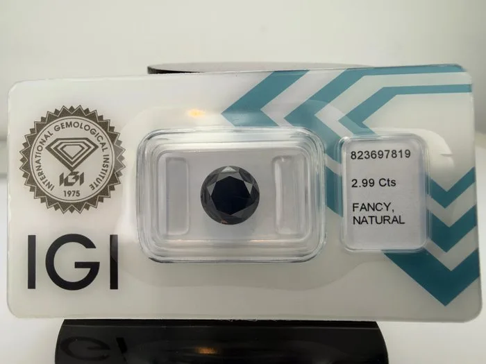 1 pcs Diamond (Natural coloured) - 2.99 ct - Not specified in lab report - International Gemological Institute (IGI)