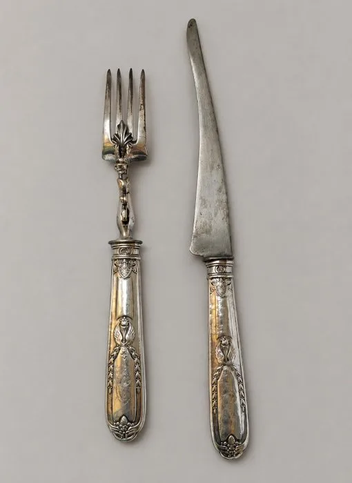 Risler & Carré - Serving utensil (2) -.950 silver - 1850-1900 - Carving set