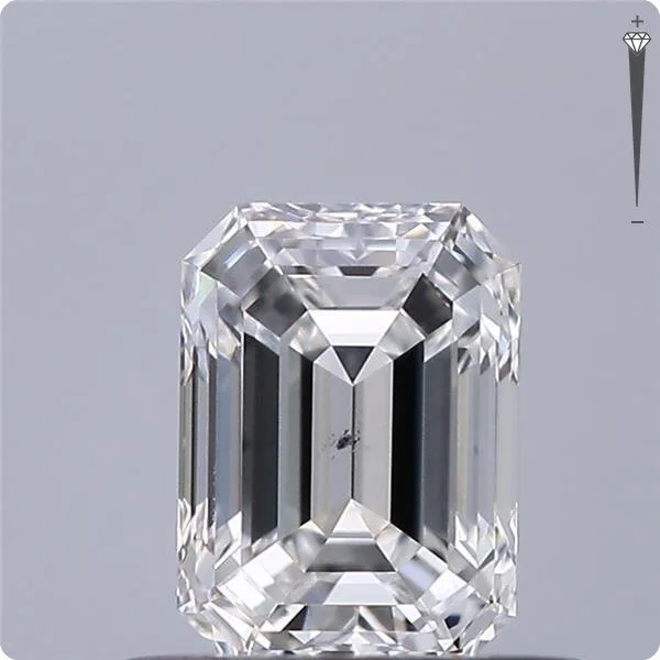 1 pcs Diamond (Natural) - 0.50 ct - Emerald - E - SI1 - Gemological Institute of America (GIA)
