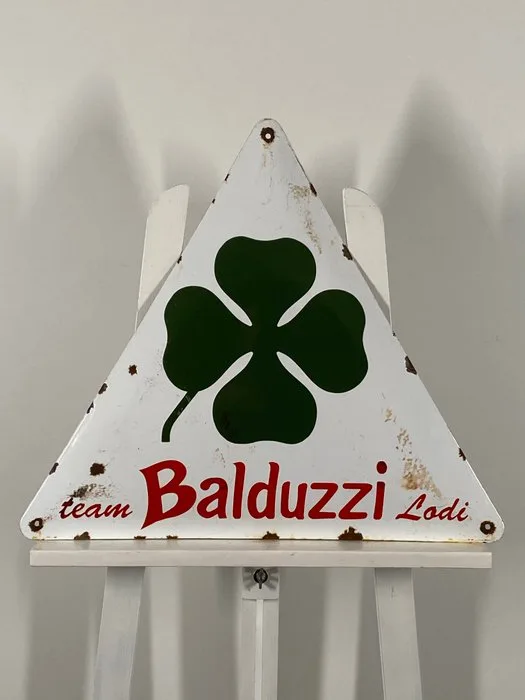 BALDUZZI - Enamel sign - 57x50cm - Made of thick steel sheet and enamel
