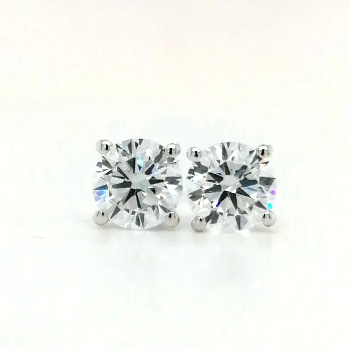 Earrings - 14 kt. White gold - 2.15ct. tw. Diamond (Lab-grown) - D/E VVS