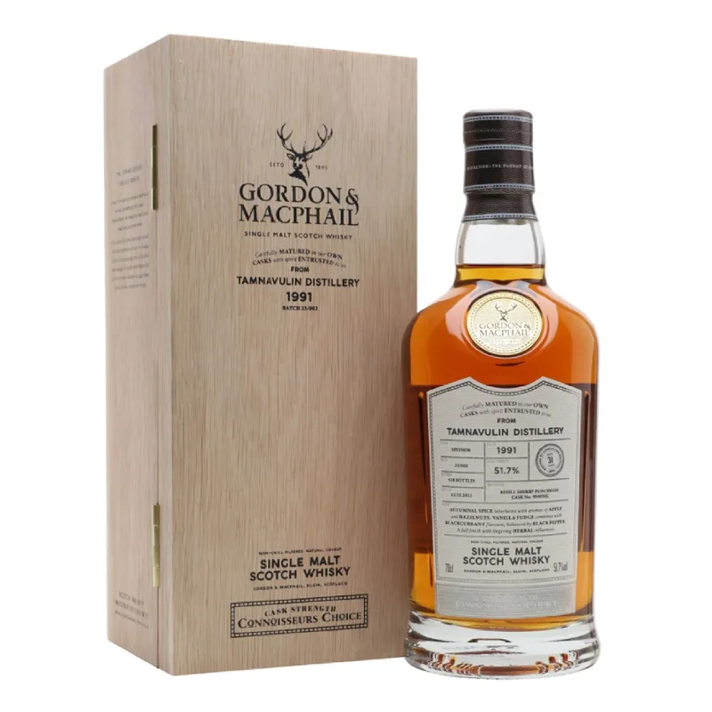 Tamnavulin – 31 Year Old 1991 Gordon & Macphail Connoisseurs Choice Single Sherry Puncheon #9040502 Speyside Single Malt Scotch Whisky
