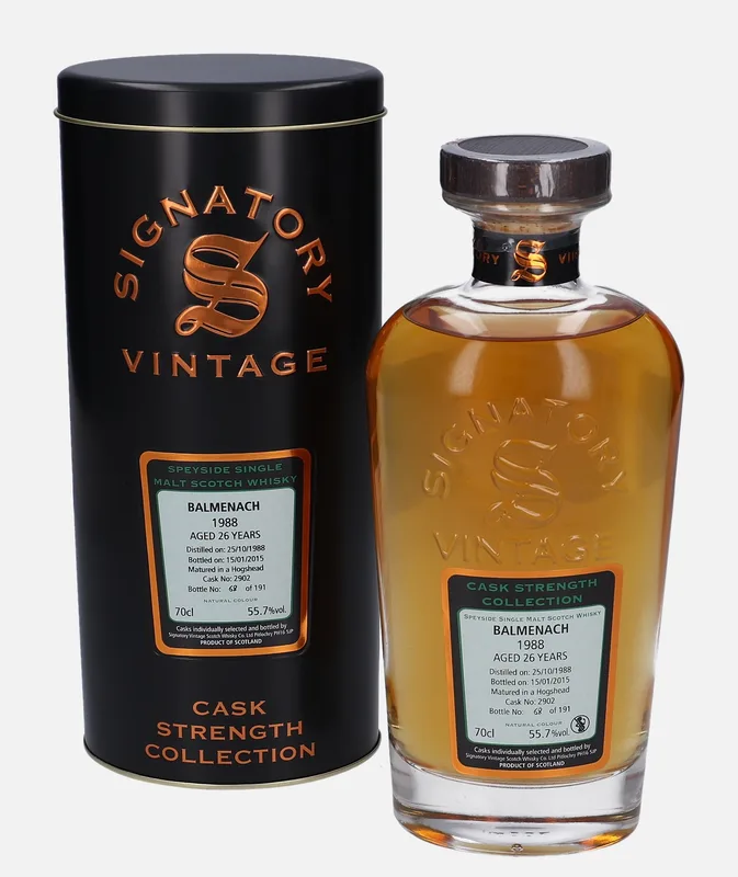 Balmenach – 1988 26 Year Old Signatory Vintage Scotch Whisky Co. Cask Strength Collection
