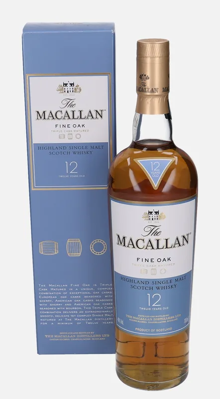 Macallan – 12 Year Old Fine Oak Triple Cask Matured (70cl, 40%)