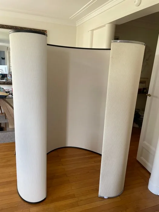 BALERI Italia - Luigi Baroli - Folding screen - cartoons - Stainless steel, wavy paper - Cartoon Models
