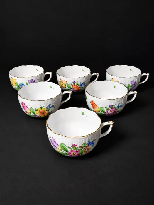Herend – Primavera – Set di 6 tazze in porcellana – Prima scelta – XX secolo - Mug (6) - Porcelain