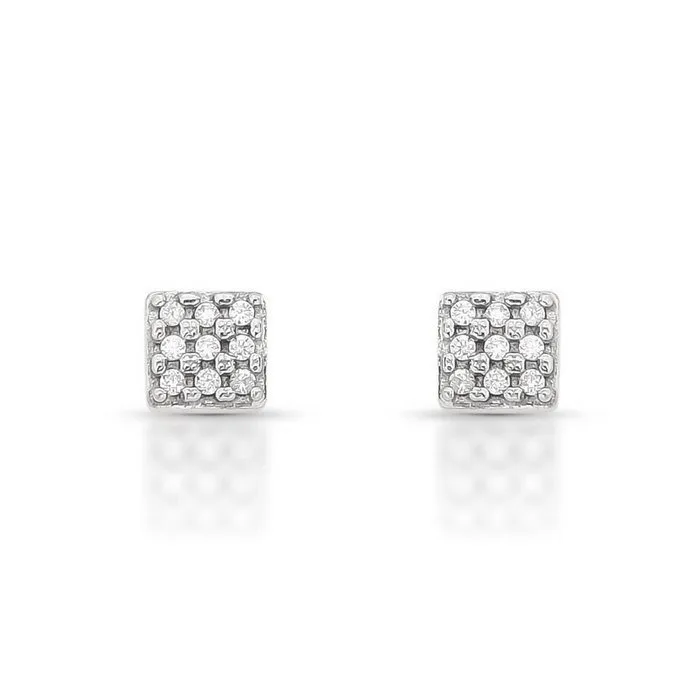 Earrings - 14 kt. White gold - 0.22ct. tw. Diamond (Natural) - 2.037