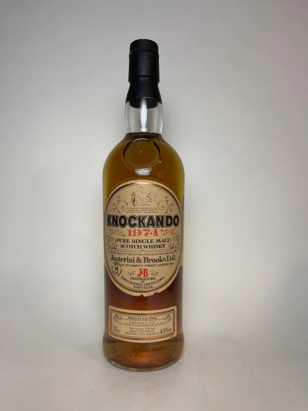 Justerini & Brooks' Knockando 13 Year Old Speyside Pure Single Malt Scotch Whisky - Distilled 1974 / Bottled 1987