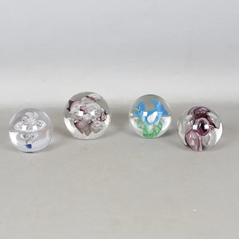 A Langham Glass Paperweight Together with Three Others (4)