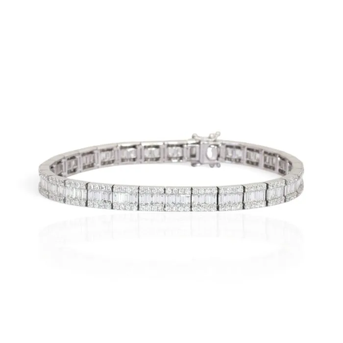 Bracelet - 18 kt. White gold - 4.20ct. tw. Diamond (Natural) - Diamond - IGI Certified Bracelet