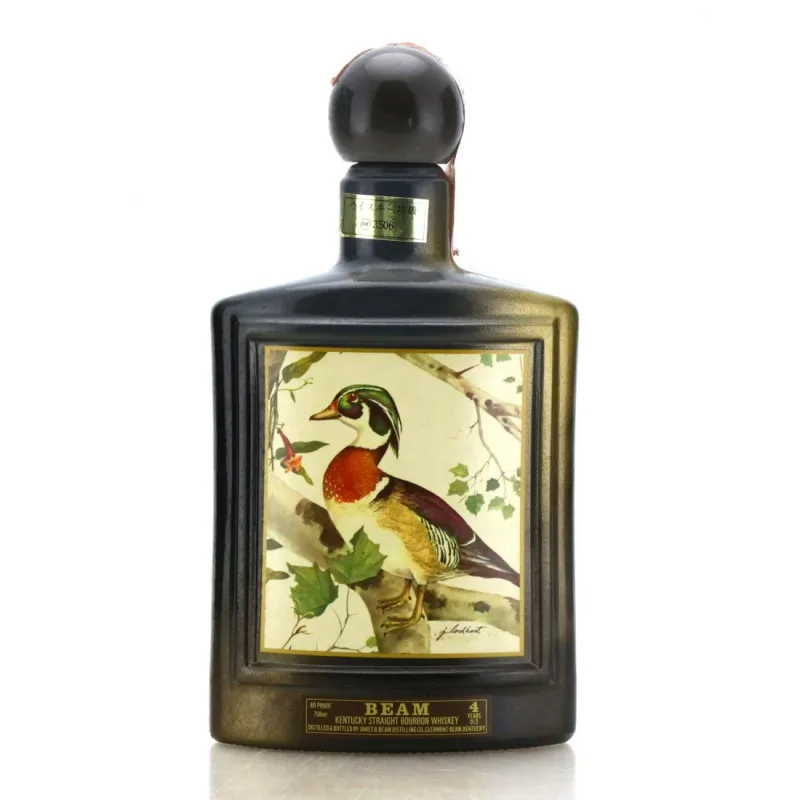 James B. Beam Distilling Co. Beam 4 Year Old Kentucky Straight Bourbon Whisky in Painted Glass Decanter - Distilled 1979, Bottled 1983