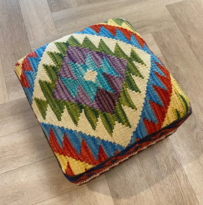 Kelim Pouf (Unused/New) - Kelim - 34 cm - 34 cm