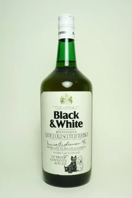 James Buchanan's Black & White Blended Scotch Whisky - 1970s (113cl, 40%)