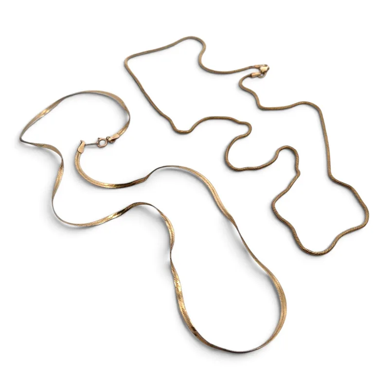 Two Gold Chain Necklaces