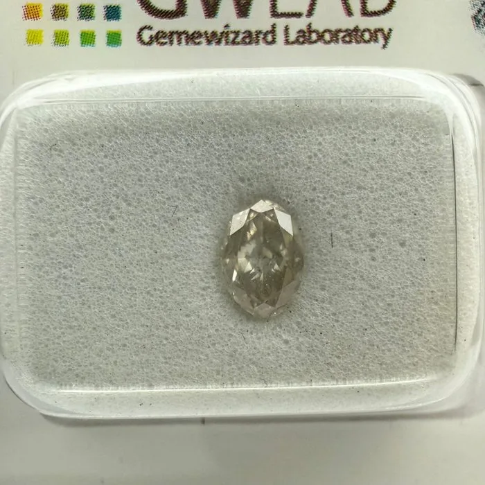 1 pcs Diamond (Natural) - 0.51 ct - Oval - J - SI1 - Gemewizard Gemological Laboratory (GWLab)