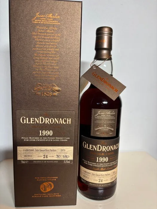 Glendronach 1990 24 years old Cask no. 2970 - b. 2014 - 700ml