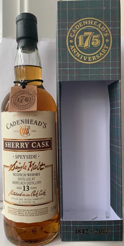 Mortlach – 13 Year Old 2003 Cadenhead's 175th Anniversary Sherry Cask