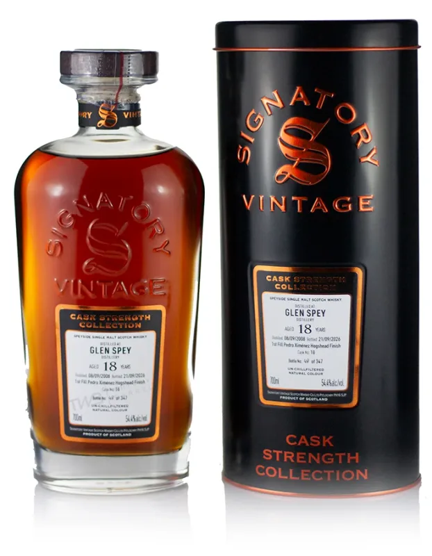 Glen Spey – 18 Year Old 2008 Signatory Cask Strength (54.4%)
