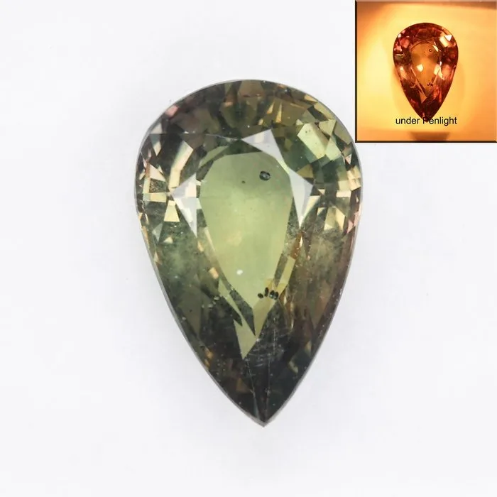 1 pcs Green, Purple Sapphire - 1.61 ct - International Gemological Institute (IGI) - Color Change