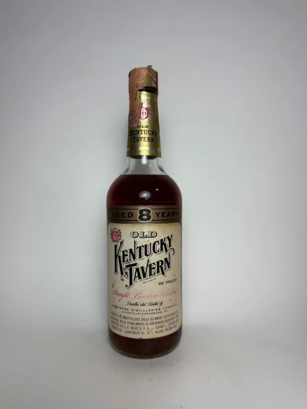 Glenmore's Old Kentucky Tavern 8 Year Old Kentucky Straight Bourbon Whiskey, 1960s