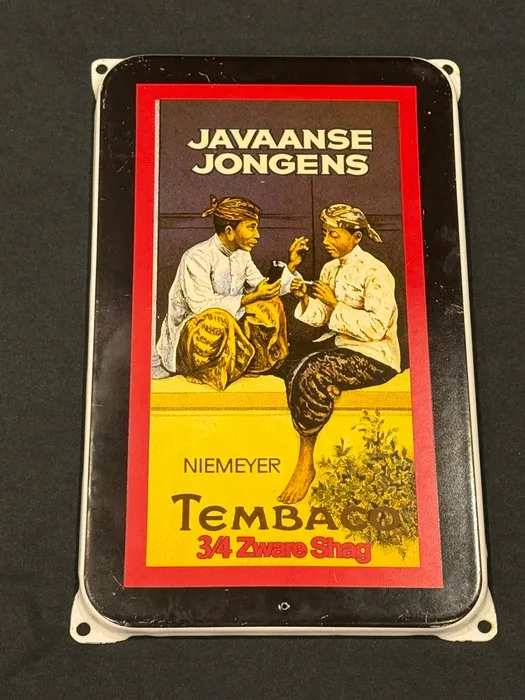 Javaanse Jongens - Enamel plate Javaanse Jongens 20 cm x 34 cm - Enamel plate - Enamel