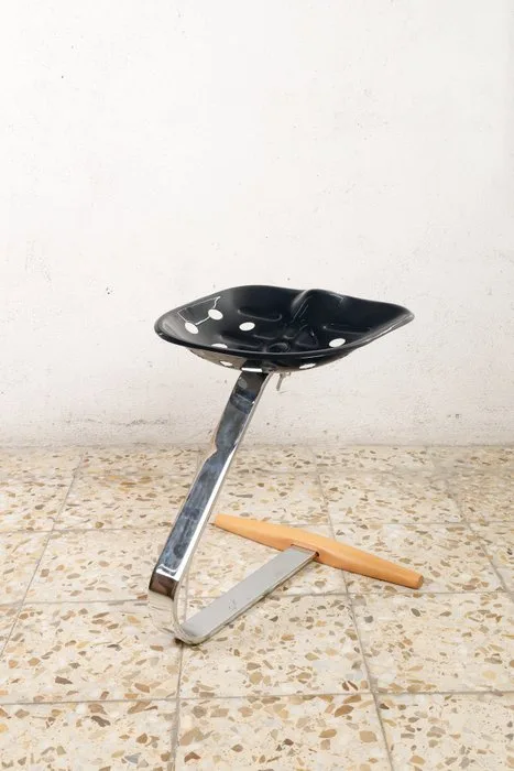Zanotta - Achille Castiglioni - Stool - Mezzadro - Black - Steel, Wood