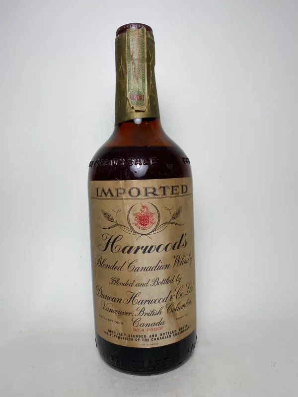 Duncan Harwood – Blended Canadian Whisky 1930s