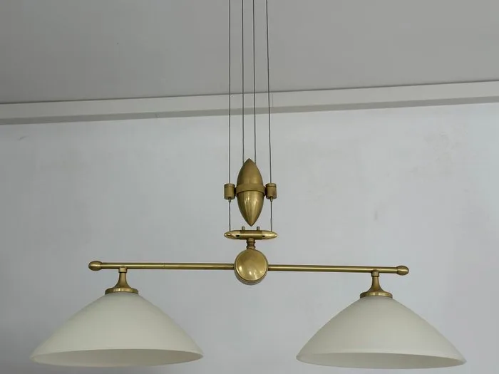 F.L.M. f.lli Mantesso - Hanging lamp - antiqued brass