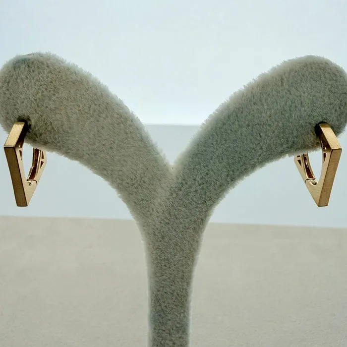 Earrings - 14 kt. Yellow gold - Geometric Hoop
