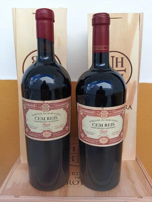 2021 & 2022 Herdade da Maroteira Cem Reis Syrah - Alentejo Reserva - 2 Magnums (1.5L)