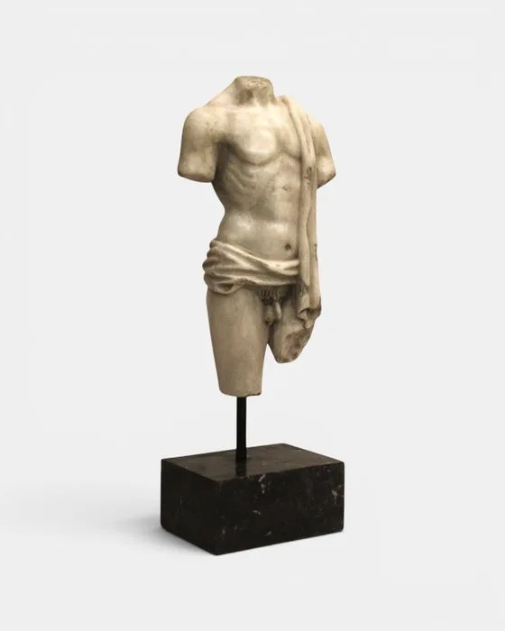 Sculpture, Torso Michelangiolesco in marmo - 64 cm - Marble
