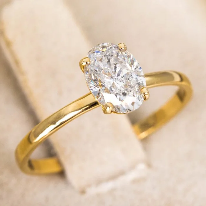 Ring - 14 kt. Yellow gold - 1.00ct. tw. Diamond (Natural) - GCI