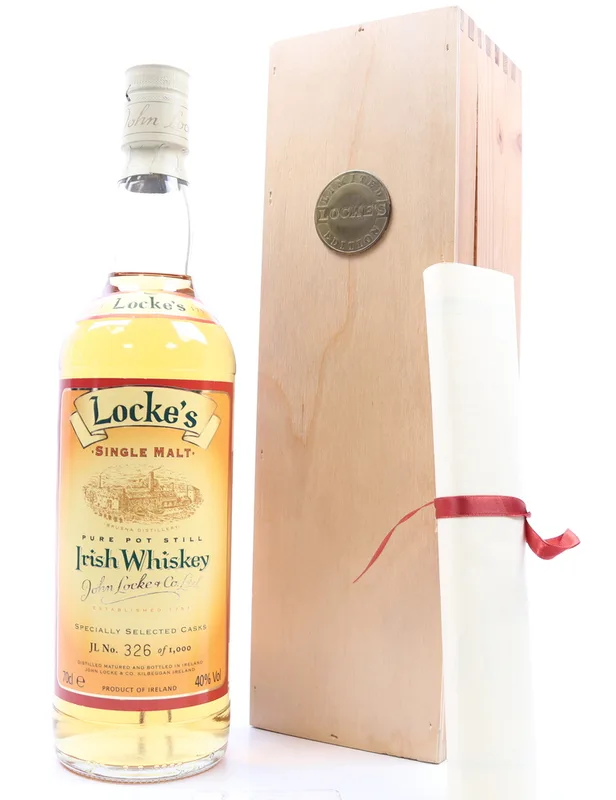 Lockes Irish Whiskey Pure Pot Still