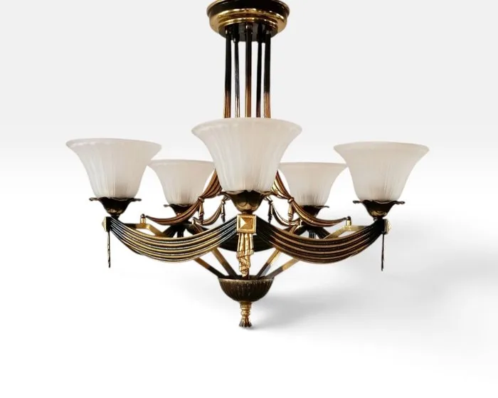 Hanging lamp - Bronze, Crystal