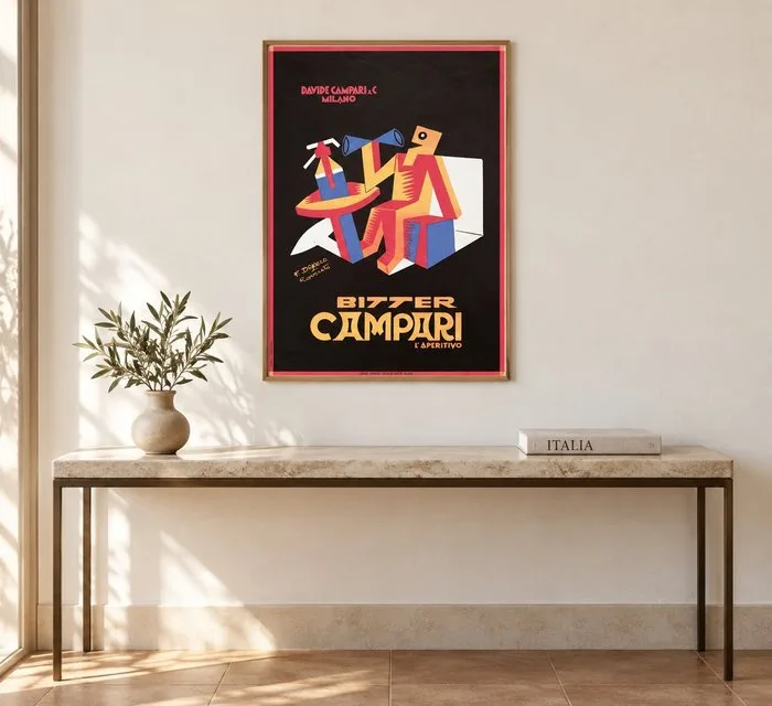 Fortunato Depero - Bitter Campari Futurismo italiano manifesto pubblicitario - 1970s
