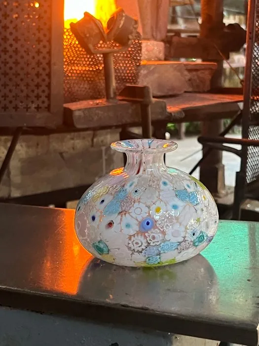 Campanella Livio - Vase - Murano glass - Onion-shaped vessel in mice