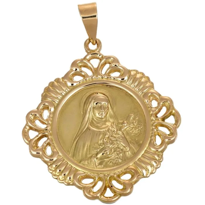 Pendant - 18 kt. Yellow gold - Made in Italy - Handmade