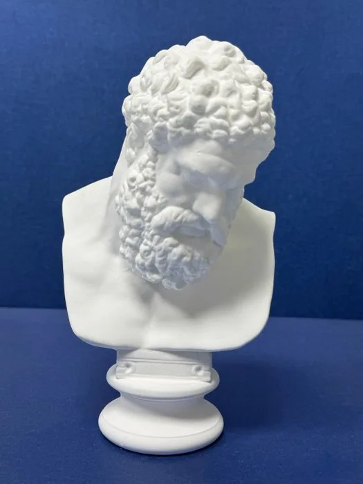 Plaster Bust of Hercules Sculpture - 16 cm