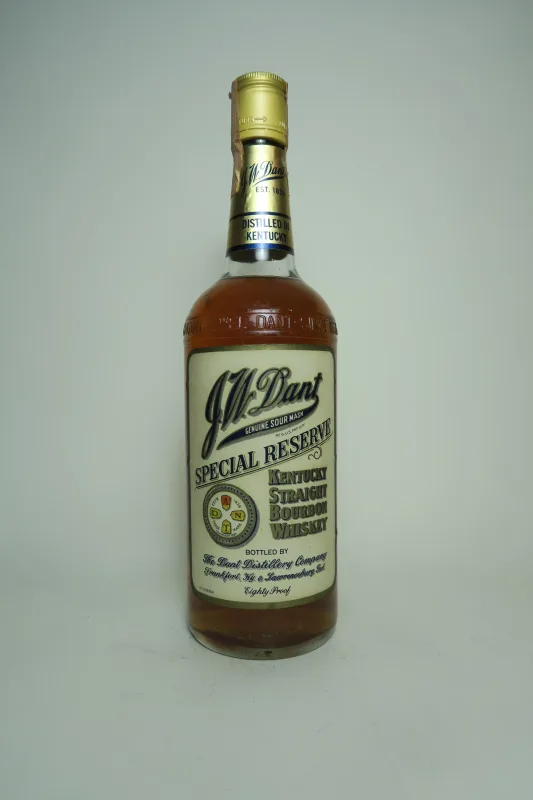J. W. Dant Special Reserve 4 Year Old Kentucky Straight Bourbon Whisky, Distilled 1968, Bottled 1972 (75cl, 40%)