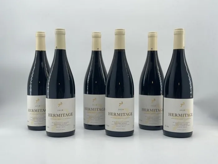 2018 x2, 2019 x2, 2020 x2 Bernard Faurie Hermitage (White Capsule, Greffieux/Bessards) - Hermitage - 6 Bottles (0.75L)