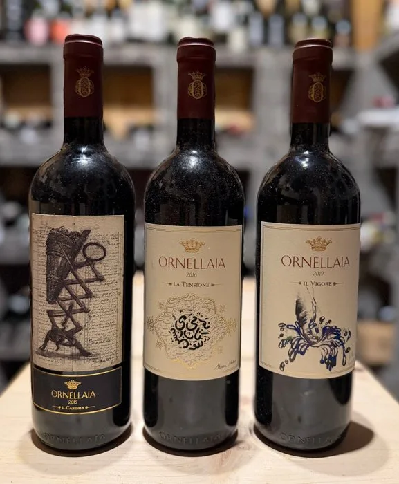 Ornellaia Vendemmia d’Artista; 2015 Il Carisma, 2016 La Tensione & 2019 Il Vigore - Bolgheri Superiore - 3 Bottles (0.75L)