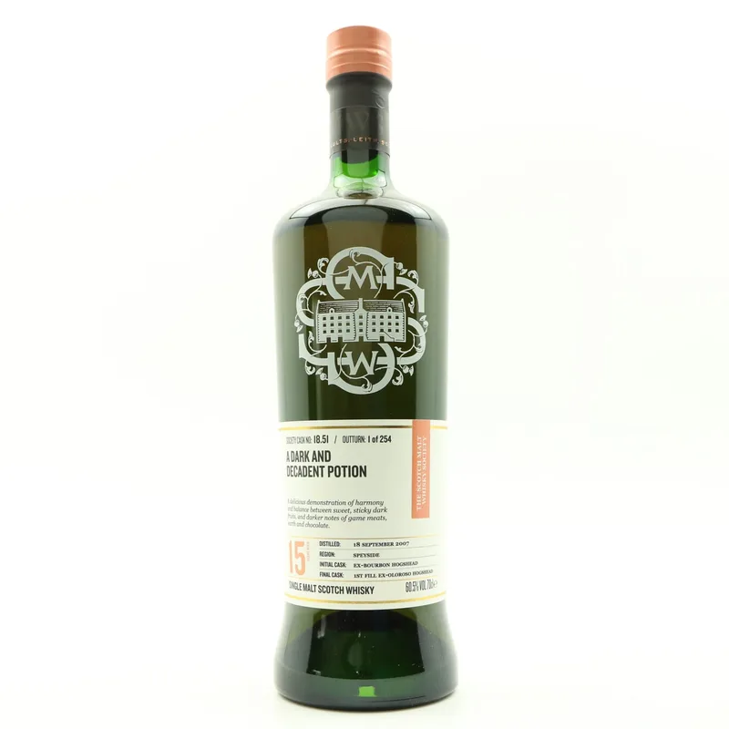 SMWS 18.51 Inchgower 2007 15 Year Old (70cl, 60.5%)
