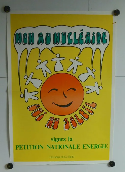 aucun - Affiche Vintage 1979 - Non au Nucléaire, Oui au Soleil - Les Amis de la Terre
