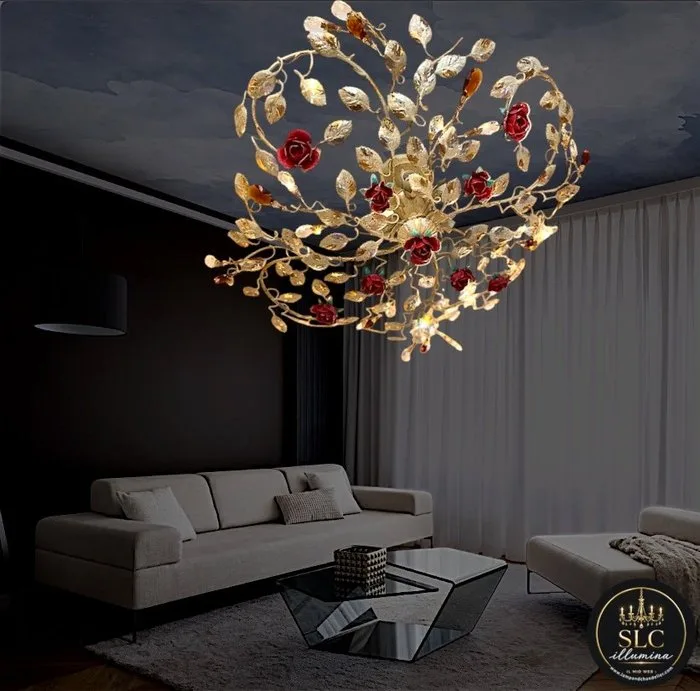 SLC Illumina - MG - Ceiling lamp - Wrought iron - PL AG-OR 8L