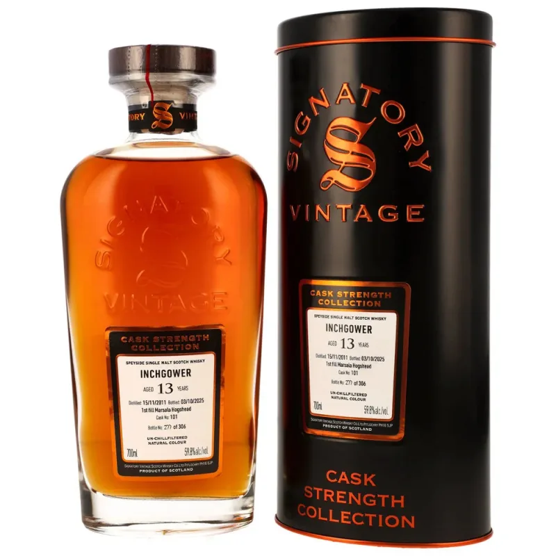 Inchgower – 13 Year Old 2011/2025 Signatory Vintage 1st Fill Marsala Hogshead #101