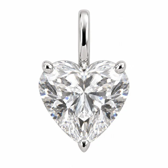 Pendant - 14 kt. White gold - 3.06ct. tw. Diamond (Lab-grown)