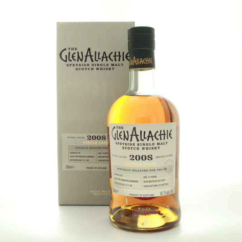 GlenAllachie 2008 Single Cask #418 13 Year Old