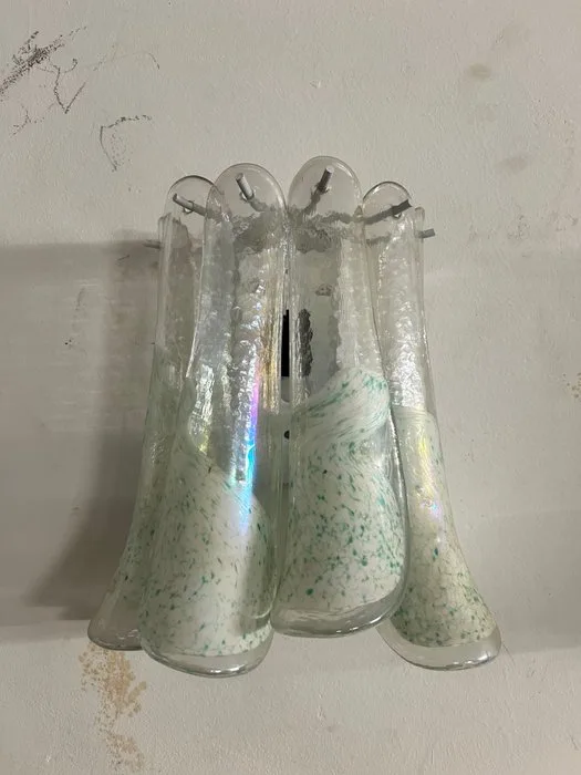 Wall sconce (2) - Iron, Glass