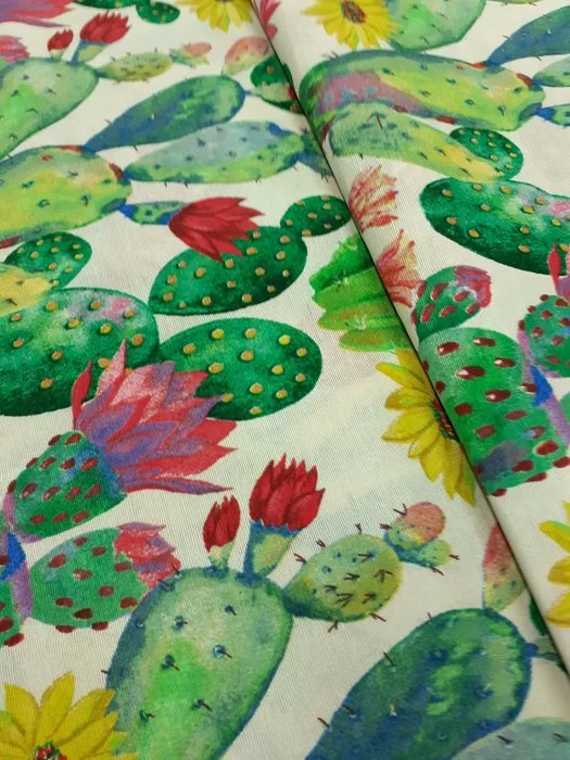 Upholstery fabric - 500 cm - 140 cm - cotton prickly pear